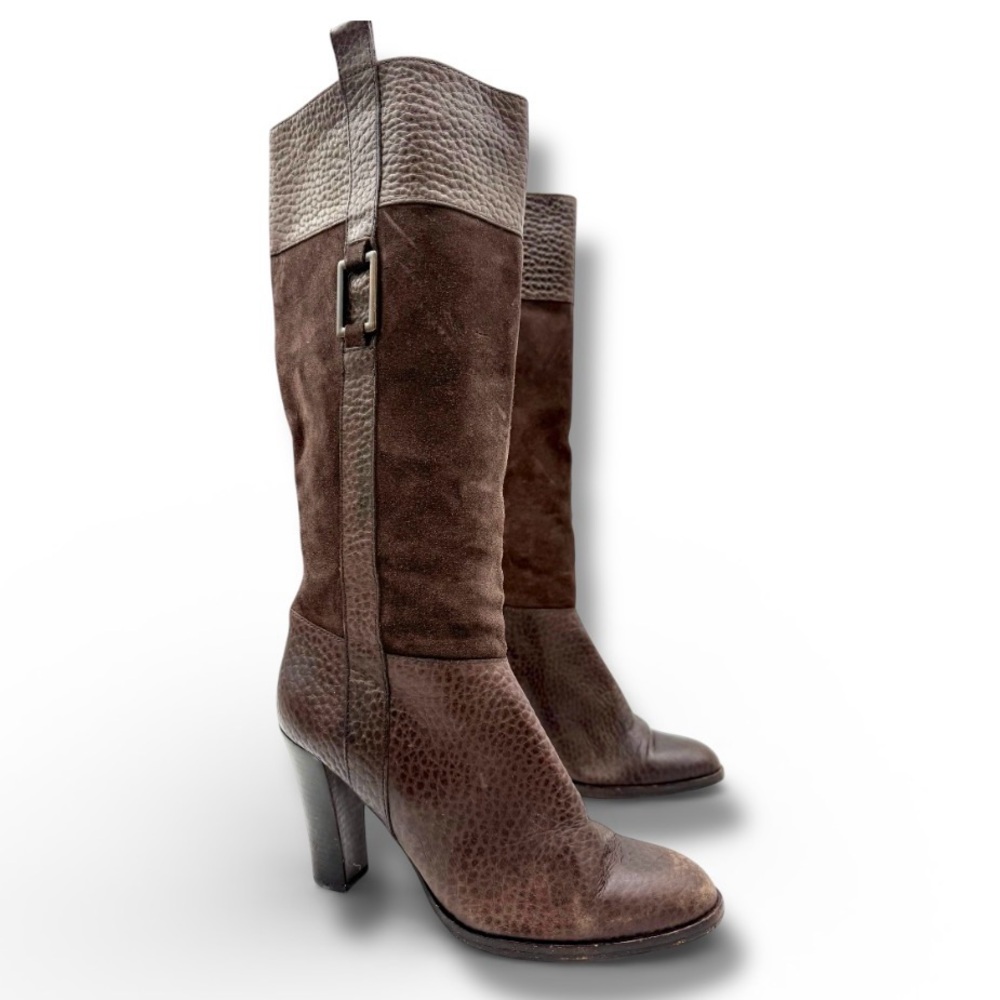 Banana Republic Brown Suede & Leather Riding Boots Heeled Tall Boots Women’s 8.5